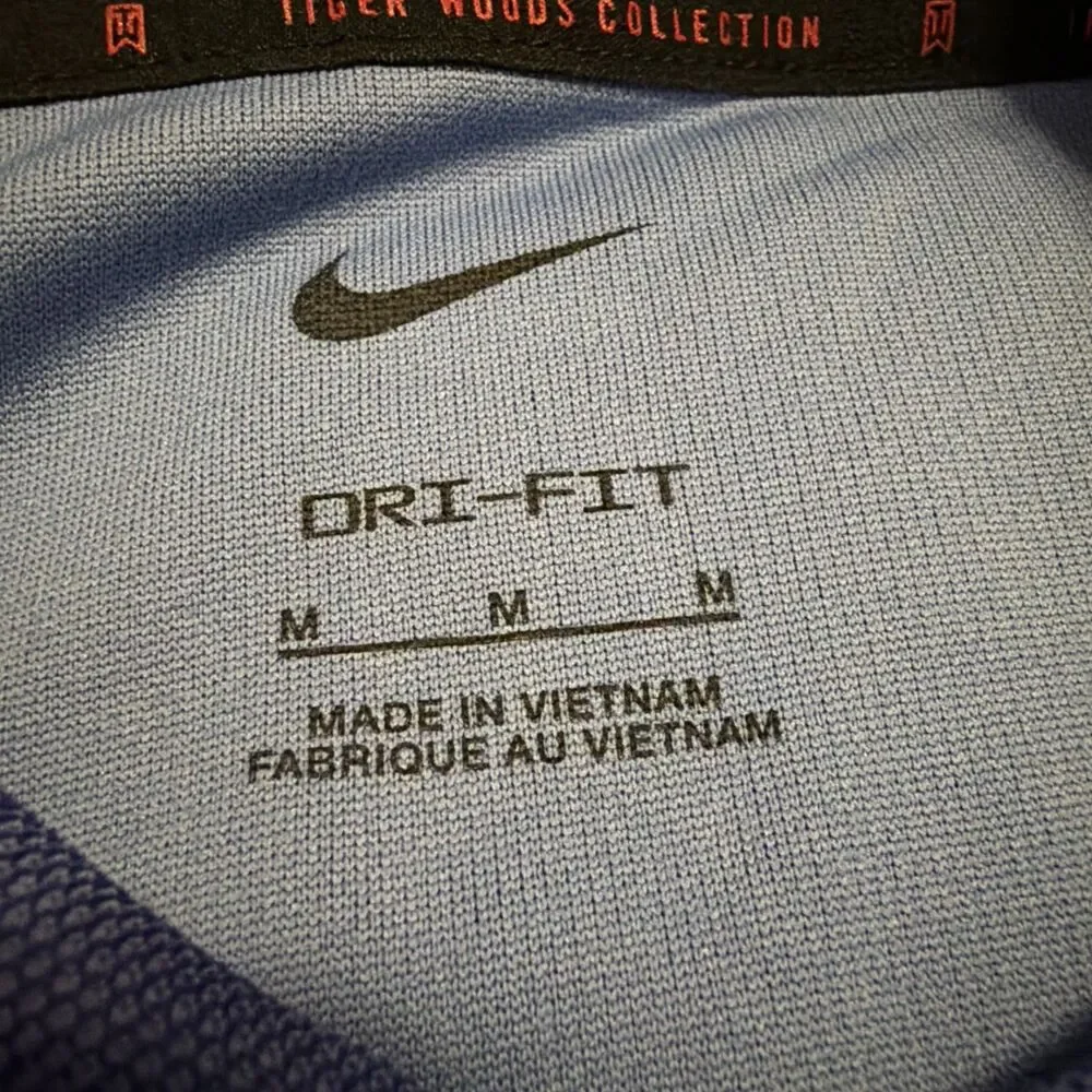 Medium Nike Tiger Woods TW Polo Mens Golf Shirt Dri Fit DR5314-430